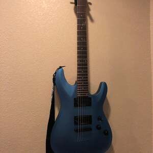 Schecter C-6 Deluxe Electric Guitar - Satin Light Blue Metallic